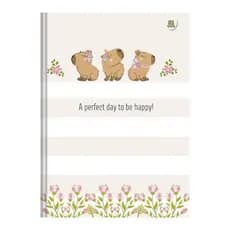 Caderno Costurado Capivara 160 Folhas Papel Alta Qualidade Material Escolar Estudo Papelaria Sortido