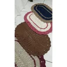 Tapete de crochê Tapete para porta Tapete croche