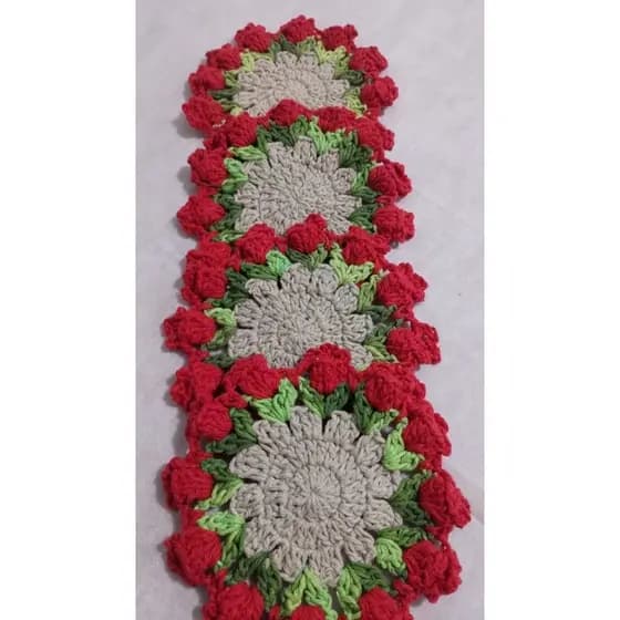 Porta copo Porta copo de crochê Porta copo tulipas