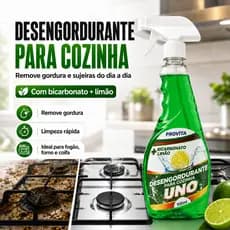 Desengordurante Cozinha Spray 500Ml Bicarbonato Limao Remove Gordura Fogao Forno Coifa Air Fryer