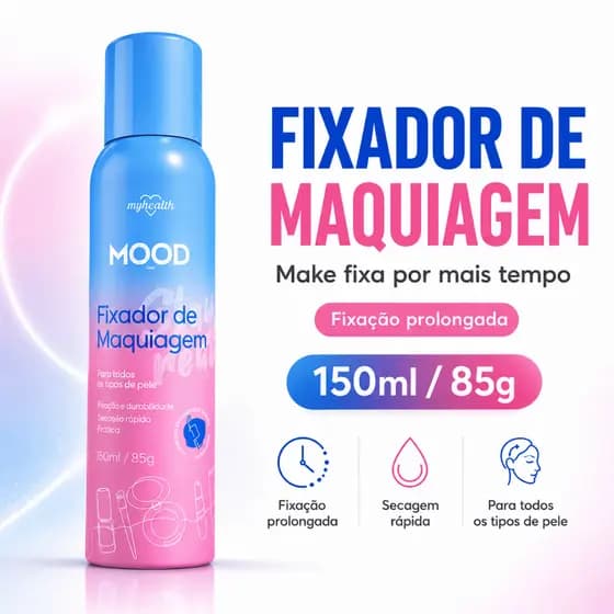 Fixador Maquiagem Spray Profissional My Health Mood Care 150ml Secagem Rapida Alta Fixacao
