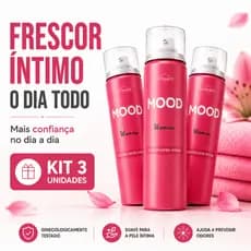 Kit 3 Desodorante Intimo Mood Women 100ml Frescor Prolongado Protecao Diaria Aroma Suave Higiene