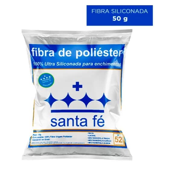 Enchimento Plumante Fibra Siliconada Santa Fé Patchwork 50gr Bonecas Almofadas