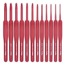 Agulha Tulip Etimo Red Crochê Cabo Emborrachado Ergonômica Original