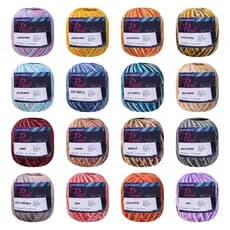Barbante Multicolor Colorido 6 Fios Linha De Crochê Tricô 200 Gramas