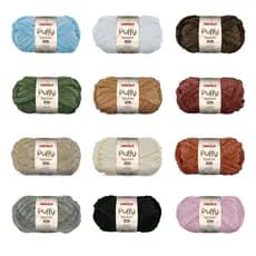 Fio Puffy Lã Pelúcia 200g Super Macio Artesanato Feito A Mão