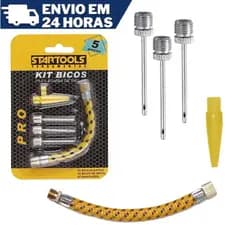 Kit Bico, Agulha, Adaptador 5 Peças Encher Bola, Pneu De Bike E Infláveis – Bicos E Agulha Universal