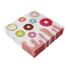 Kit 20 Guardanapos de Papel Festa Aniversário Donut