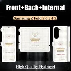 Filme De Hidrogel De Alta Qualidade Para Samsung Galaxy Z Fold 7 6 5 4 3 Capa Completa Protetor De Tela Frontal Traseira