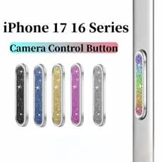 Filme De Botão De Controle De Câmera Com Glitter Premium Para iPhone 17 16 Pro Max 16 Plus Proteção Alça Antiarranhões C