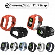 Alça De Silicone De Substituição Com Estojo Para Samsung Galaxy Fit 3 Acessórios De Relógio Fit3