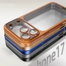 Capa Fosca Para iPhone 17 Pro Max , Transparente À Prova De Choque Com Moldura Revestida Luxuosa