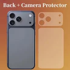 Protetor De Tela Traseira Fosco PET + Lente De Câmera Para iPhone 17 Pro/Max Filme Macio Traseiro