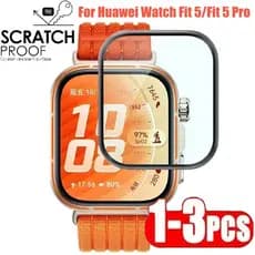 1/3 Pçs Protetor De Tela Curva Para Huawei Watch Fit 5 Pro Filme De Vidro Temperado Macio 4 Fit5 Sem