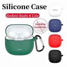 Capa Protetora De Fone De Ouvido De Silicone Para Redmi Buds 8 Lite , Macia À Prova De Choque Com Gancho 8Lite , Acessór