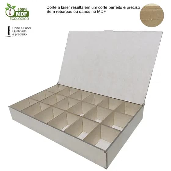 Estojo Organizador 21 Divisórias Predrarias Unhas Especiarias de Gin Bijuterias Artesanato Decori Br