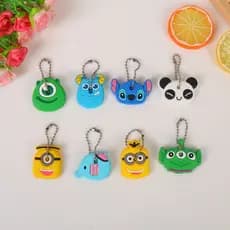 8/PCS Creative Cute Cartoon Stitch Borracha De Dupla Face Porta-Chaves Adequado Para Homens E Mulheres