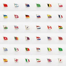 Brasil , Shaki , Rússia , Argentina , Algéria , Bélgica , Coréia Do Sul Emblema De Lapela De metal Com Bandeira Nacional