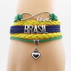 Bandeira Brasileira Mesma Cor Pulseira Comemorativa Inglesa Presente