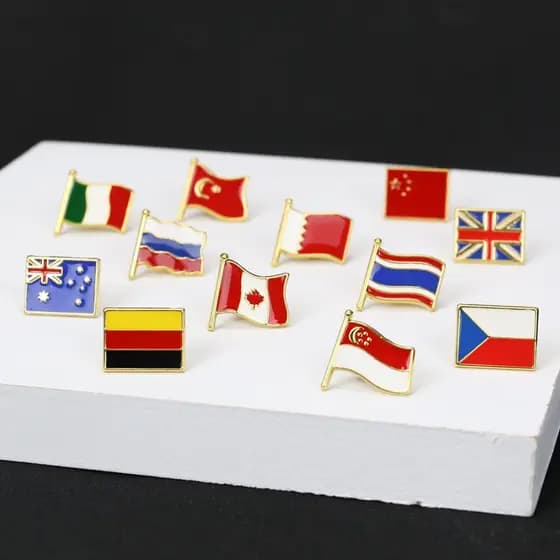 Bandeira Da Alemanha , França , Itália , Fivela De Borboleta Conta-Gotas Galvanizada , Suéter , Broche De Terno Crachá D