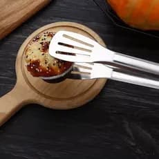 Pinça de Alimentos Resistente ao Calor de Aço Inoxidável,  Clipe de Vegetais de Cozinha, Pegador