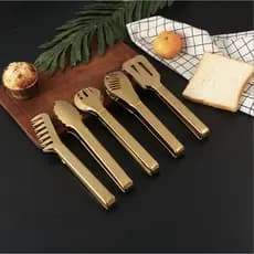 Espátula Pegadora Multiuso De Churrasco Macarrão Massas Carne Salada Pinça Culinária Em Aço Inox