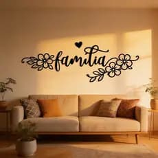 Quadro Decorativo para parede Família | em MDF 3mm Preto