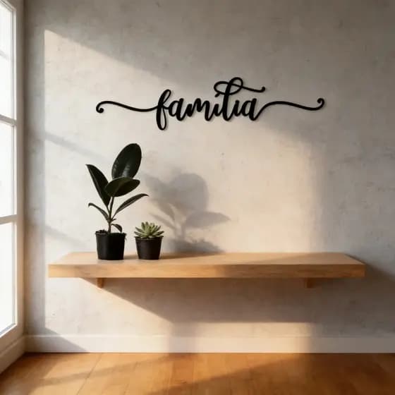 Quadro Decorativo Familia em MDF 3mm - acompanha dupla face