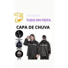Capa de Chuva Motociclista Ciclista Refletiva Capuz Impermeável Feminina Masculina Adulto 2XL