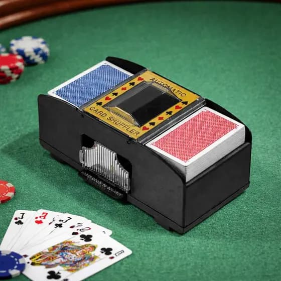 Embaralhador de Cartas Automatico Misturador Baralho 2 Decks