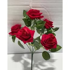 Buque de rosa de veludo com 5flores na cor
