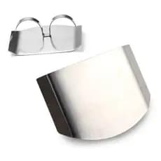 Protetor dedo Inox Para Fatiar Legumes Carnes Ferramenta Segurança Cozinha Contra Cortes Facas