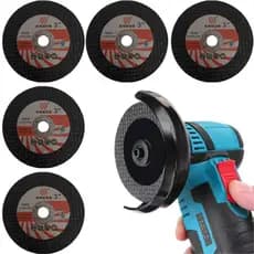 Kit 5 Discos Corte Resina 75mm Corte Rápido Acabamento Fino Furo 10mm Esmerilhadeira PowerGrip