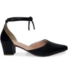 Scarpin Feminino Salome Bico Fino Amarração