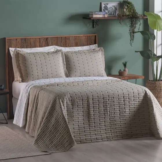 Cobre Leito Decor SOLTEIRO, CASAL, QUEEN e KING Tecido Percal 200 Fios Dupla Face
