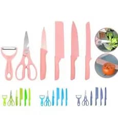 Kit Facas 6 Peças Afiadas Cozinha Profissional.