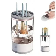 Limpador Pincel Esponja Maquiagem Elétrico 3 em 1 Lava e Seca Automático USB