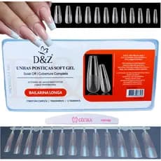 Soft Gel Unhas Unha Postica SoftGel D&Z Tip de Gel Bailarina Speed Tip Gel Colar com Gel Base