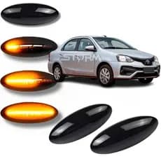 Pisca Seta Sequencial Toyota Etios Sedan 2012 a 2022 PAR lâmpada Led sinal repetidor luz para-lama