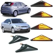 Par de Pisca Seta Sequencial Ford Focus ano 1998 a 2008 para-lama luz led dinâmico lâmpada sinal lanterna repetidor