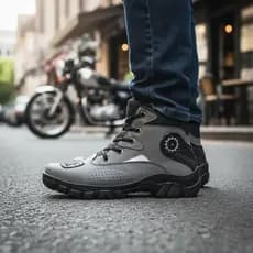 Bota Motoqueiro Coturno Unissex Casual Barata Confortavel Casual Com Bico de Proteção