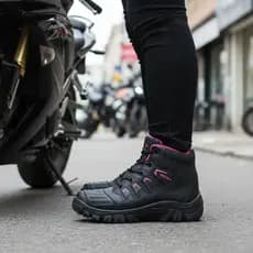 Bota Coturno Feminino Motoqueiro Motoboy Casual Confortável Sola Costurada Original