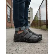 Sapatenis Casual Masculino Tênis Sem Cadarços De Velcro Com Palmilha Ortopedica
