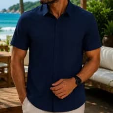 Camisa Masculina Social Custo Beneficio Manga Curta Envio Rápido Dia dos Pais