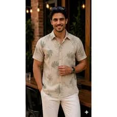 Camisa Brasil Masculina Social Original Exclusiva Textura Linho Premium Envio Imediato Dia dos Pais