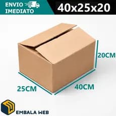 Kit 25 a 50 Unidades Caixas de Papelão Econômica Envios Sedex Correios 40x25x20 Maleta Fábrica