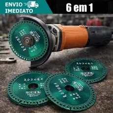 Disco de Corte Diamantado 6 em 1 Serra Multifuncional 100mm Para Azulejo Cerâmica Metais PVC