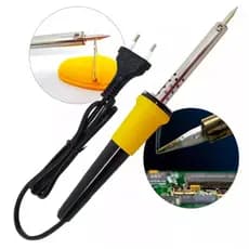 Kit Ferro De Solda Elétrico Com Estanho E Suporte Profissional