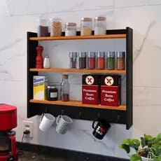 OFERTA Prateleira Armário de Parede Cozinha Organizador Temperos Canecas Nicho Decorativo Compacto Promoção