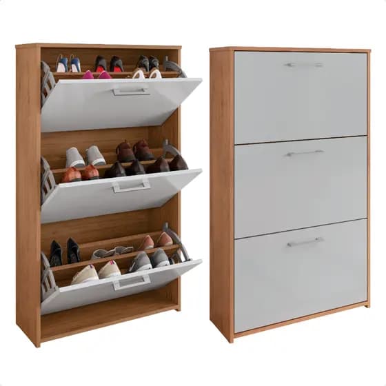Sapateira Aconchego Vertical com Portas Organizadoras Armário Multiuso Tenis Decorativo Sala Quarto e Hall Entrada
